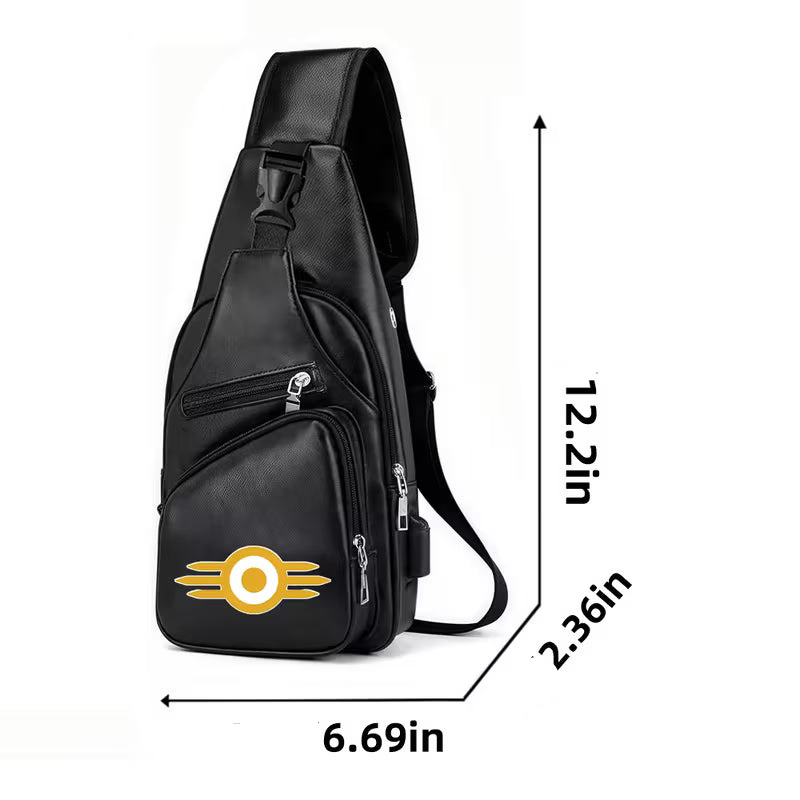 Vault-Tec Themed PU Crossbody Chest Bag