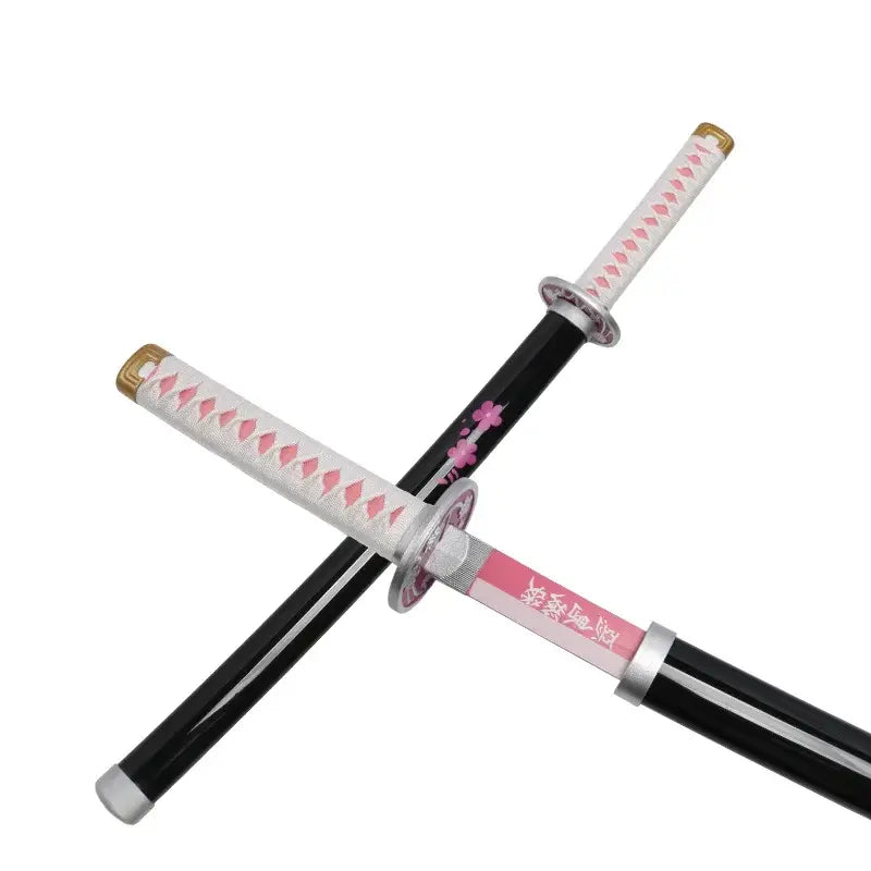 80cm/31.5" Tsuyuri Kanao Katana Anime Demon Slayer Sword Toy Sword Cosplay Weapon Props with Belt and Sword Holder