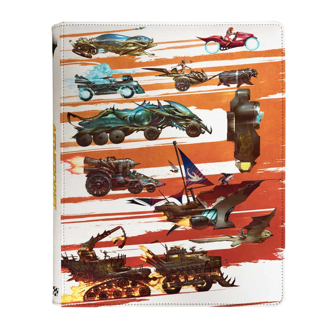 Ultra Pro trading cards Aetherdrift key art binder featuring dynamic vehicle and aircraft illustrations
