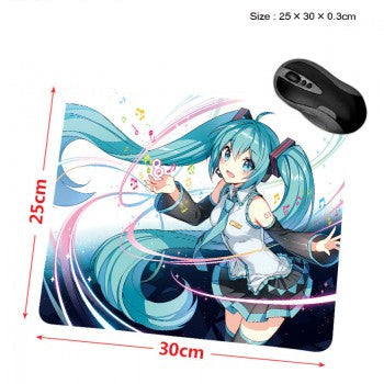 Hatsune Miku anime mouse pad unbranded 30 x 25 cm rectangular cloth mouse pad with vibrant Vocaloid artwork