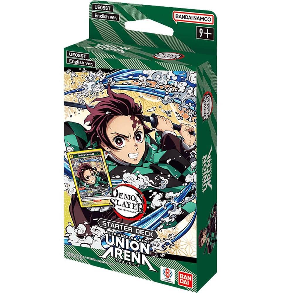 Union Arena Demon Slayer trading card game starter deck featuring Tanjiro Kamado artwork