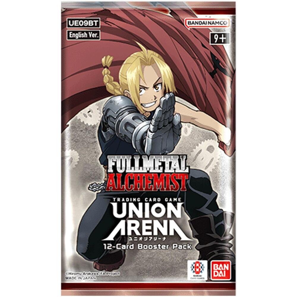 Fullmetal Alchemist Union Arena booster pack featuring Edward Elric artwork 12 card booster by Bandai