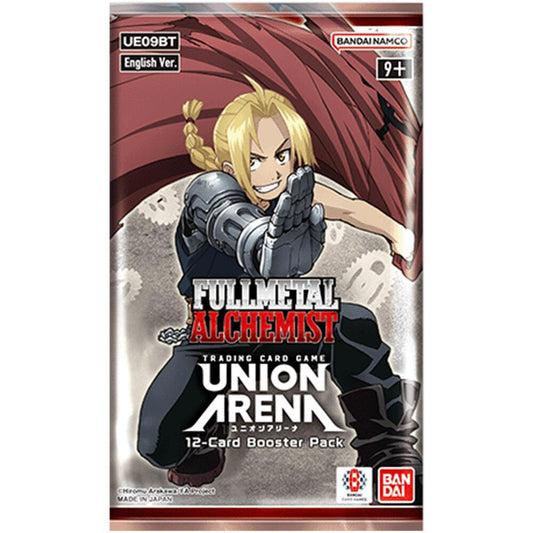 Fullmetal Alchemist Union Arena booster pack featuring Edward Elric artwork 12 card booster by Bandai
