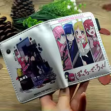 Bocchi The Rock wallet featuring colorful character designs and a stylish comic book style interior
