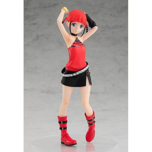 Bandai Chise Asukagawa figure with red hair in red top black skirt and red boots pose