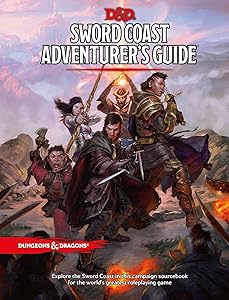 Sword Coast Adventurer's Guide purchase Dungeons and Dragons book by Wizard of the Coast with fantasy character artwork