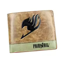 Fairy Tale anime wallet featuring a stylish design and logo for fans