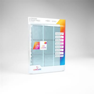 Gamegenic clear trading card binder pages pack with 9 pockets for safe card storage