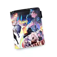 Genshin Impact anime wallet featuring vibrant character designs and durable material for fans