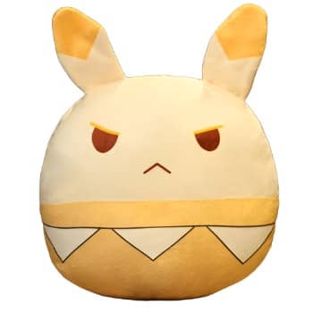 Genshin Impact rabbit plush with round shape and cute facial expression, perfect for fans and collectors