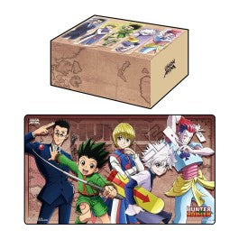 Bandai Hunter x Hunter storage box featuring main characters Gon, Killua, Kurapika, and Leorio