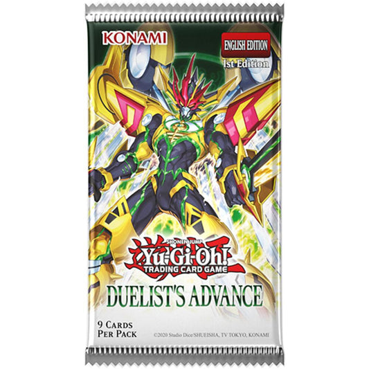 Konami Yu-Gi-Oh Duelist's Advance Booster Pack featuring colorful armored monster artwork English 1st Edition