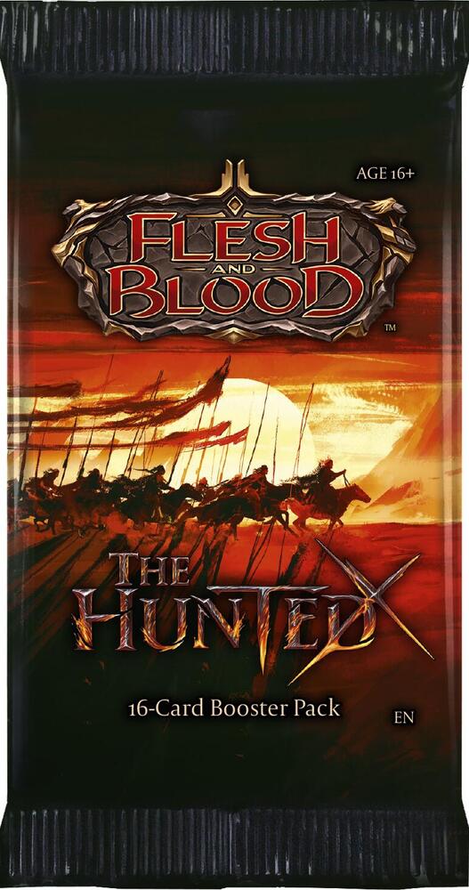 Legend Story Flesh and Blood The Hunted booster pack 16 card trading cards pack with red battle artwork