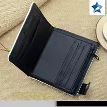 Interior view of One Punchman anime wallet showcasing card slots and zip pocket