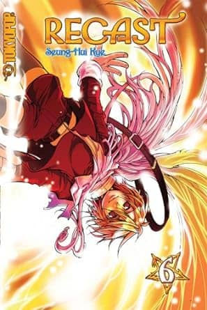 Recast manga volume 6 by Tokyopop featuring dynamic character with flowing hair on vibrant golden cover