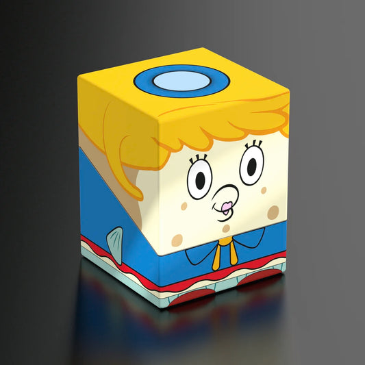 Mrs. Puff deck box featuring vibrant colors and character design for card storage