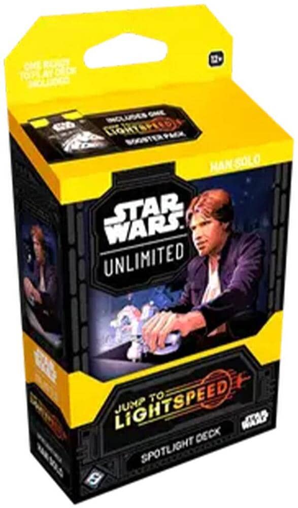 Star Wars Unlimited Han Solo Spotlight Deck featuring exclusive trading cards for fans and collectors
