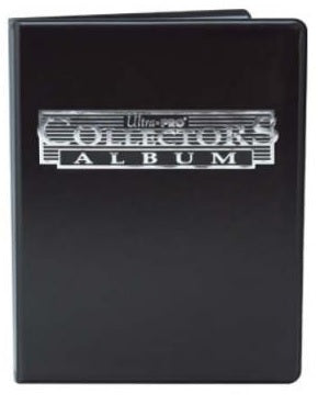 Black Ultra Pro 9 pocket trading card binder collection album with silver logo on cover