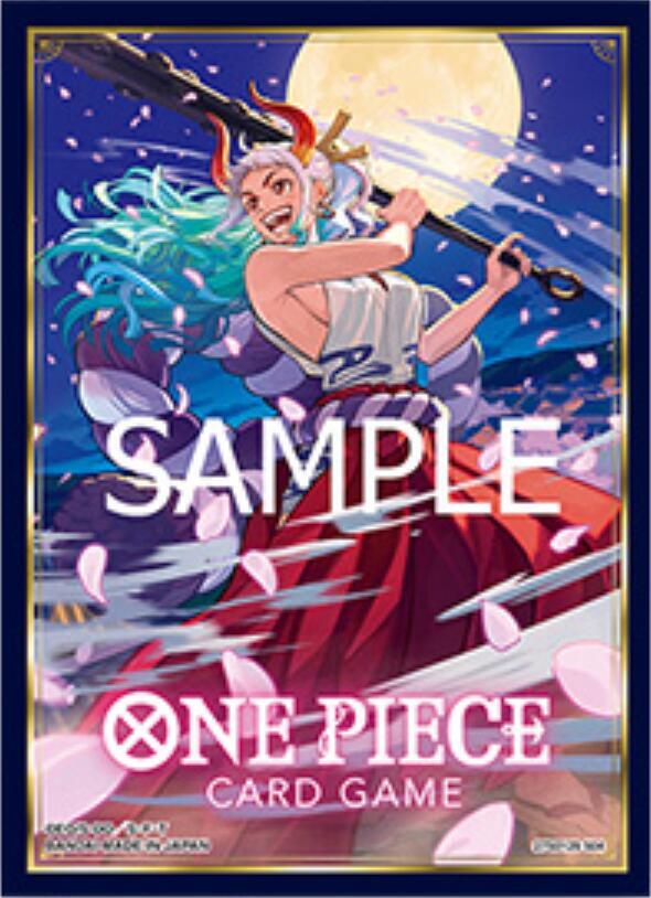 Bandai One Piece card featuring Yamato in dynamic pose with sword under full moon for Yamato One Piece card sleeves