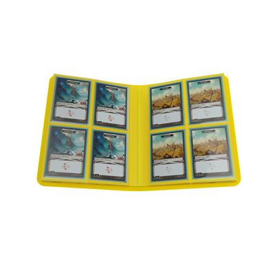 Gamegenic yellow card binder for TCG displaying multiple trading cards in a vibrant layout