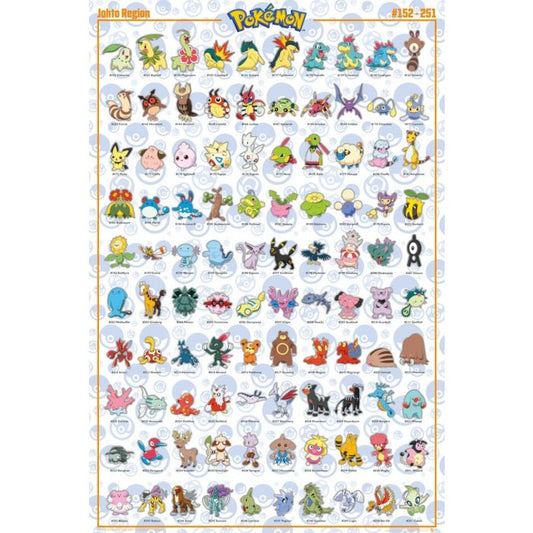 Pokemon JOHTO Large Poster