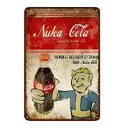 Fallout Vault Boy Ad Poster Sign Metal Tin Style 5