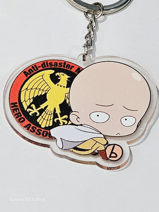 One Punchman Saitama Acrylic Keychain