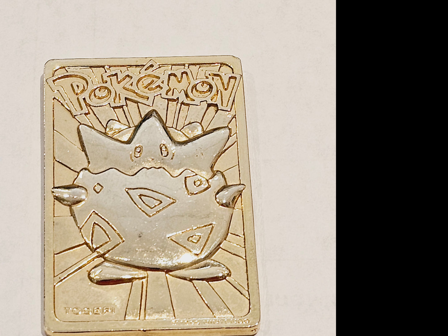 Pokemon Togepi 23K Gold Plated Trading Card Nintendo