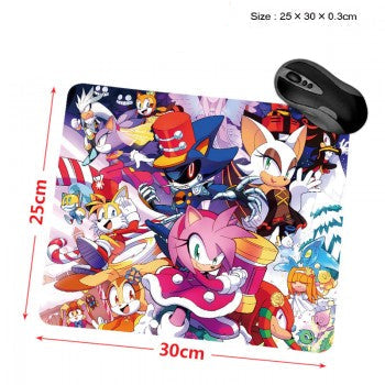 Otaku Planet Sonic anime mouse pad with colorful Sonic characters including Amy Tails Rouge 25 x 30 cm