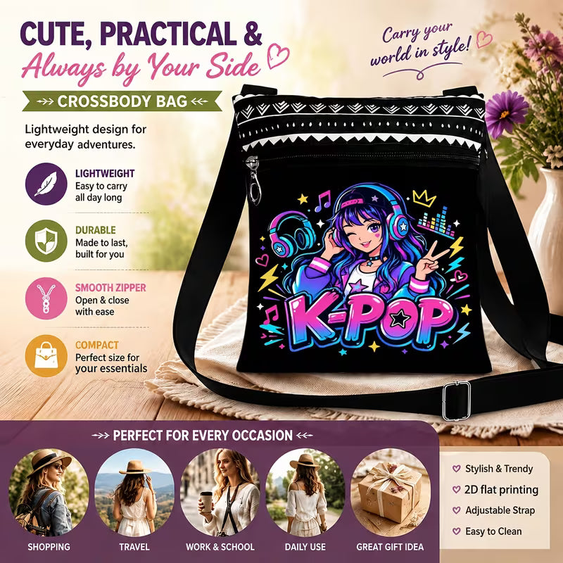 K-Pop - Fashion Printed Messenger Bag