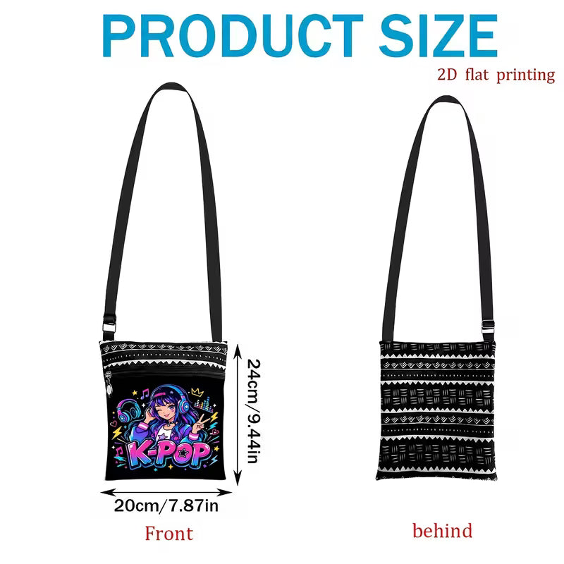 K-Pop - Fashion Printed Messenger Bag