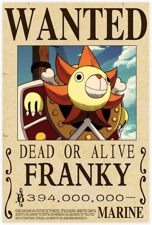 Franky Wanted Cardstock Poster Anime