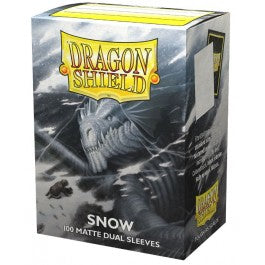 Dragon Shield Sleeves: Standard Matte Dual - Snow 100CT