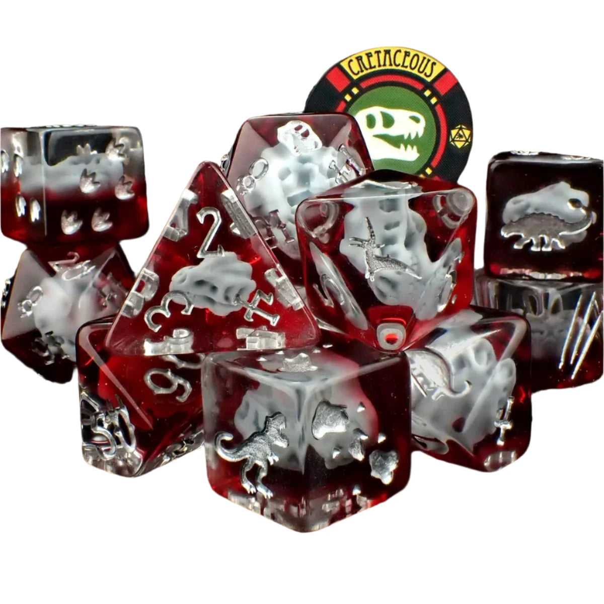 11  PC DnD Dice Set Dinosaur Island