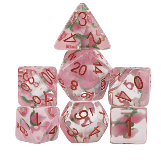 7  PC DnD Dice Set Farmers Market: Peaches