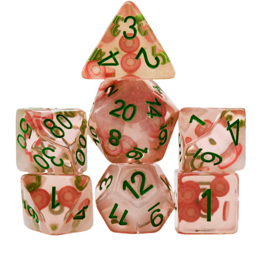 7  PC DnD Dice Set Farmers Market: Tomatoes