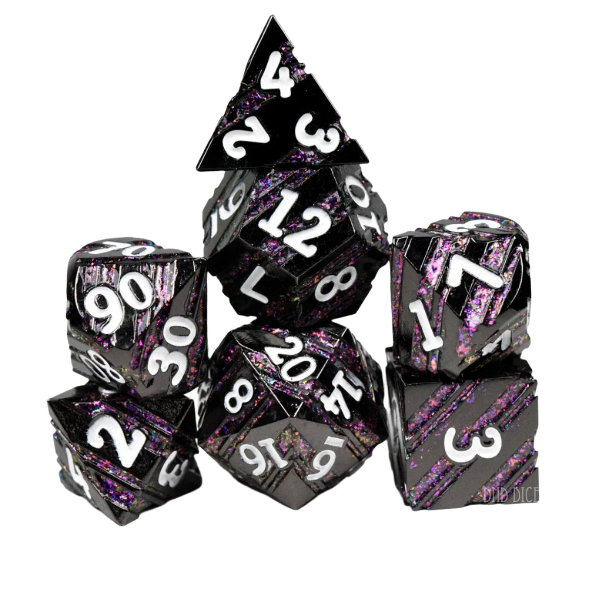 7 PC DnD Dice Set Neo Tokyo - Metal D&D