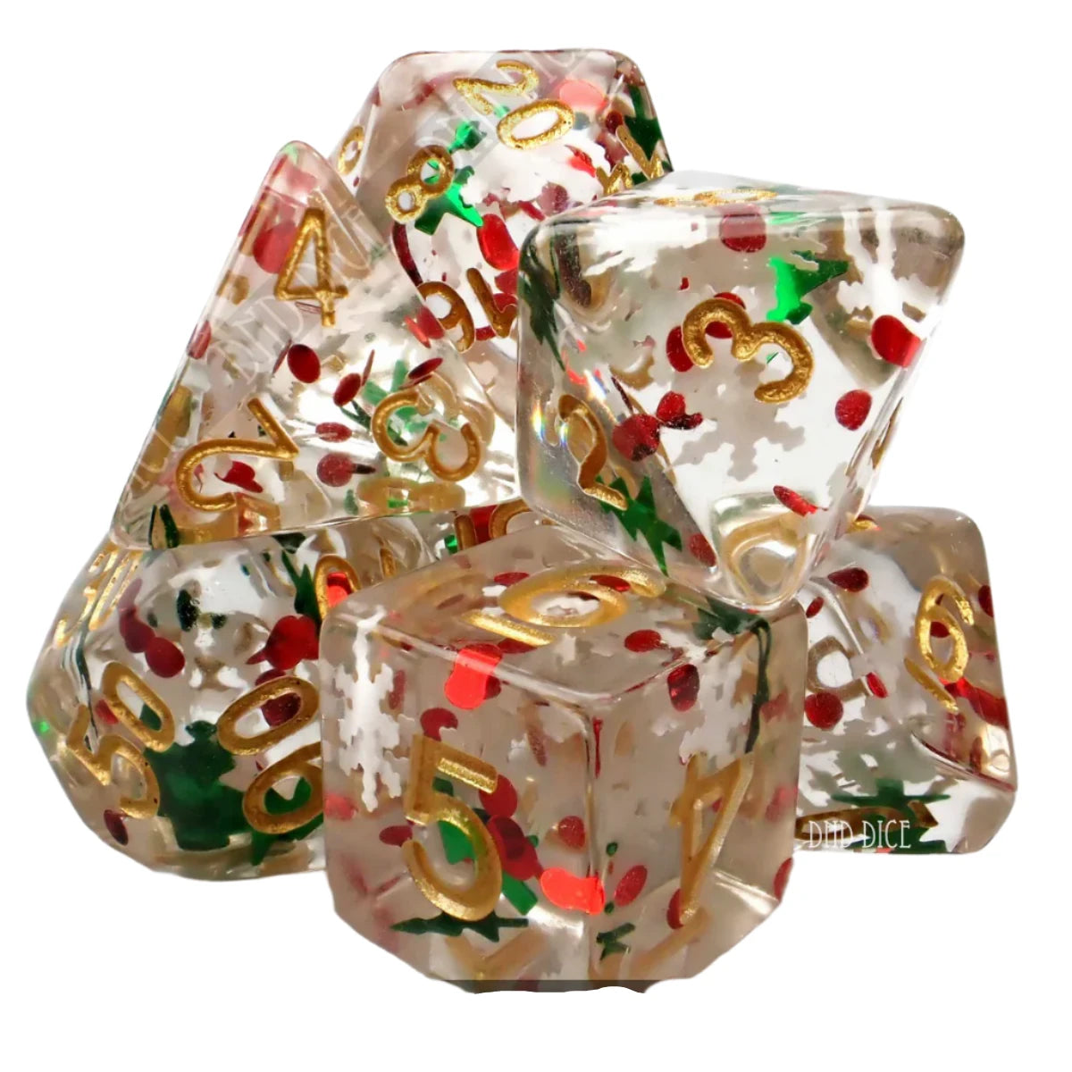 7  PC DnD Dice Set Star Power Christmas