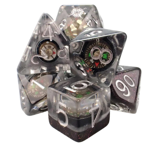 7  PC DnD Dice Set True North (Real Compass)