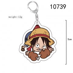 One Piece Luffy Acrylic Anime Keychain