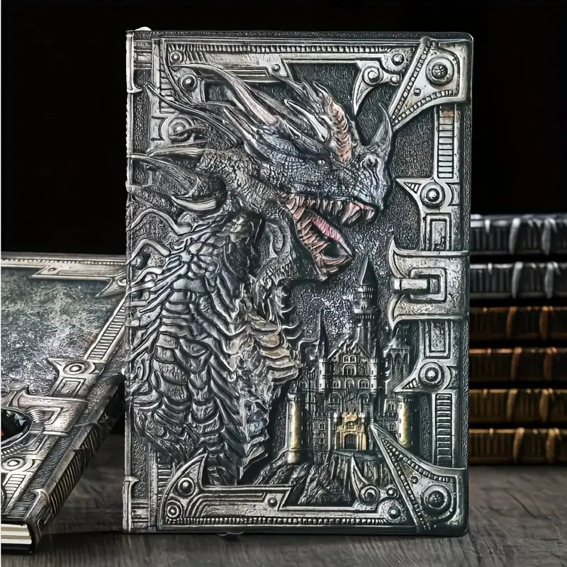 Vintage Embossed Dragon Leather Journal