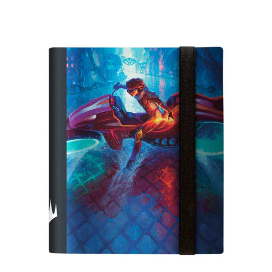 Ultra Pro Aetherdrift Chandra card binder with vibrant futuristic artwork and elastic closure