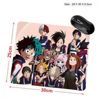 My Hero Academia mouse pad featuring main Class 1A characters in hero training uniforms colorful 25 x 30 cm