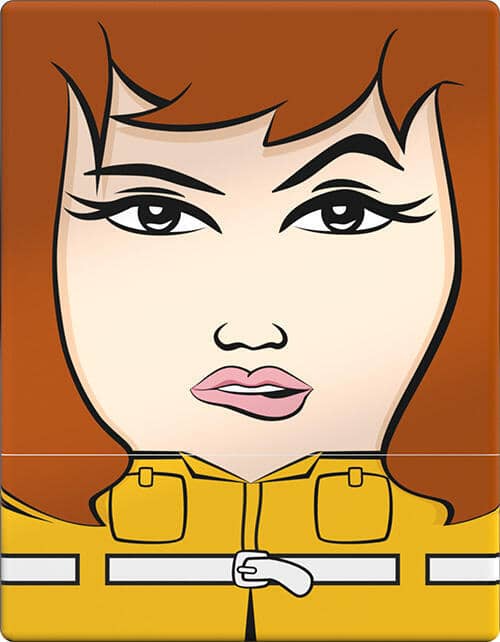 Squaroes Deck Box for April O'Neil trading card storage with vibrant character design