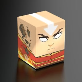 Avatar Aang deck box featuring a cute design of Aang with bold colors and detailed graphics