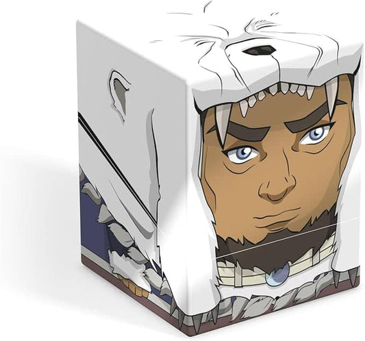 Avatar Kuruk deck box featuring an illustration of the character in a polar bear outfit