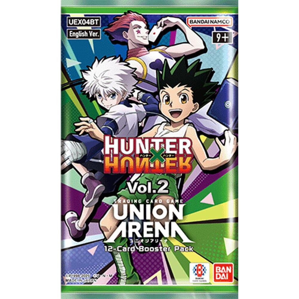 Hunter x Hunter Union Arena booster pack featuring characters from the popular anime series