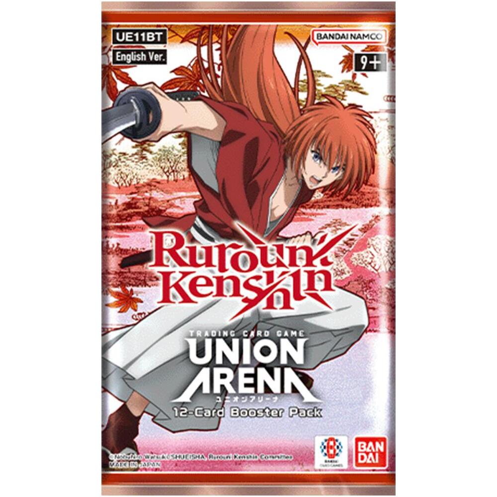 Rurouni Kenshin Union Arena booster pack featuring iconic characters and vibrant artwork