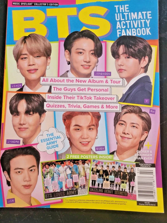 BTS collector's edition fanbook featuring members and activities for fans of the popular K-pop group