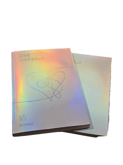 BTS Love Yourself Answer album pre-owned with a holographic cover and heart design